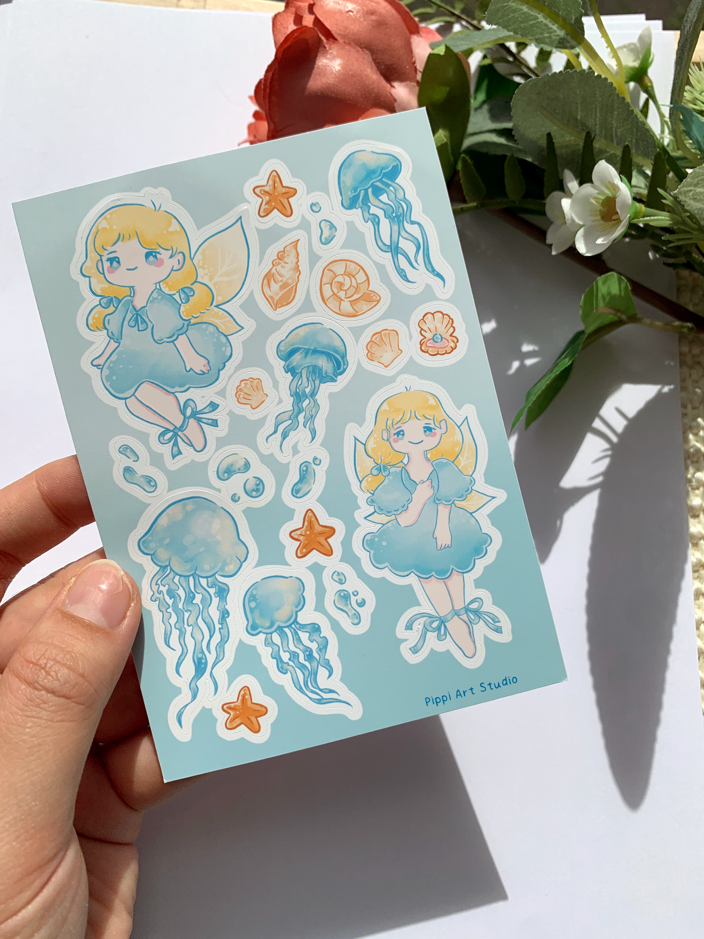Jellyfish Princess Sticker Sheet