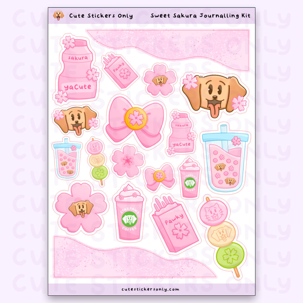 Sweet Sakura Kit - Journalling Stickers – Cute Stickers Only