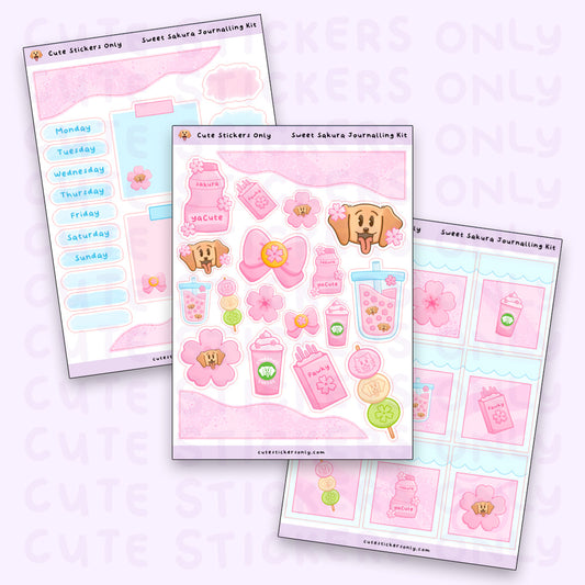 Sweet Sakura Kit - Journalling Stickers