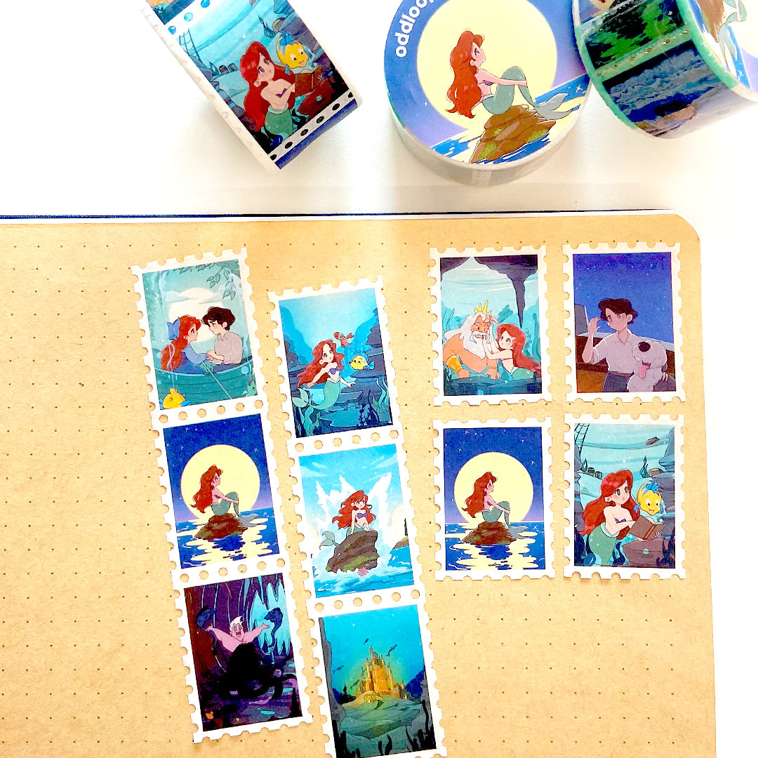 Mermaid (Light Skin Tone) Stamp Washi