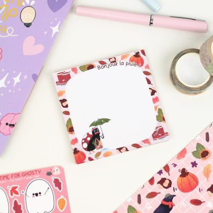 Bonjour La Pluie - Ladybug Autumn Memo Pad