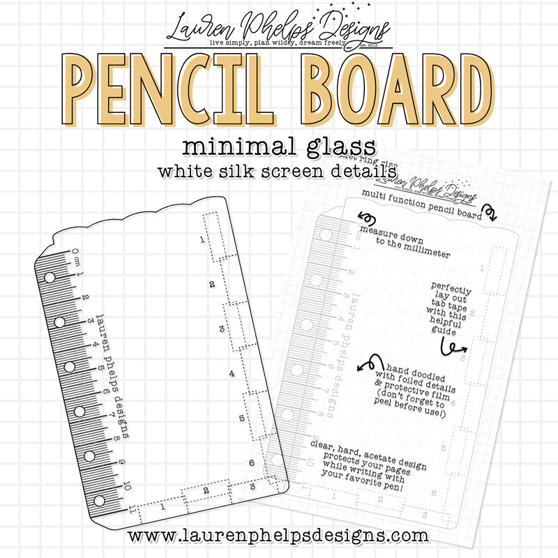 Minimal Glass Pencil Board