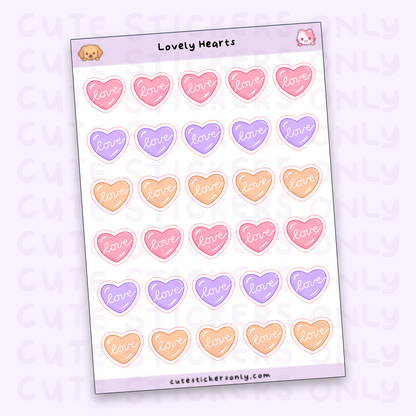 Lovely Hearts - Sticker Sheets