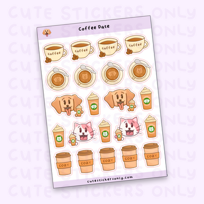 Coffee Date - Joey and Cake Sticker Sheets