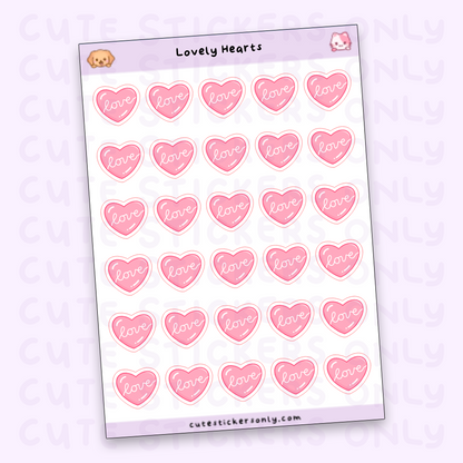 Lovely Hearts - Sticker Sheets