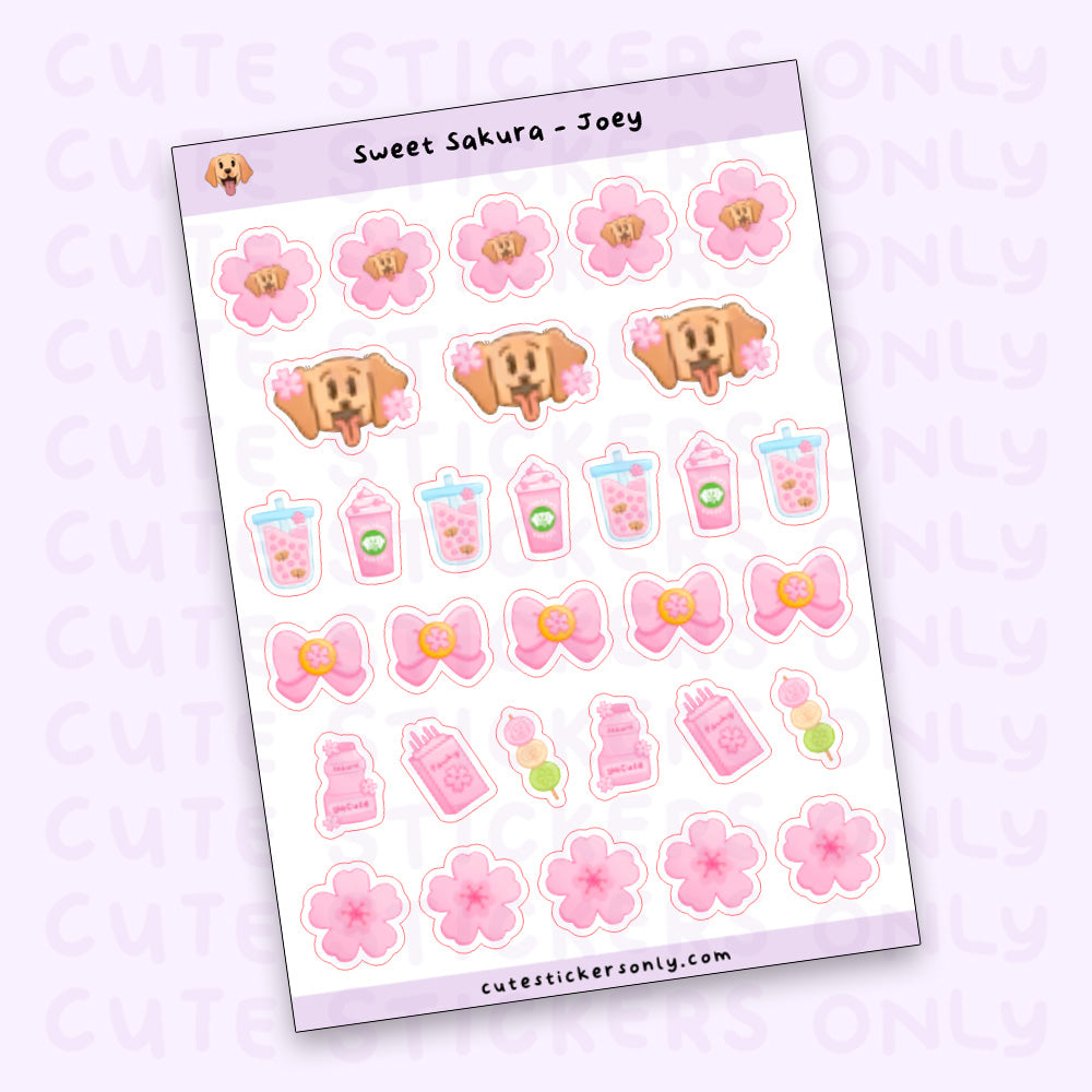 Sweet Sakura - Joey and Cake Sticker Sheet