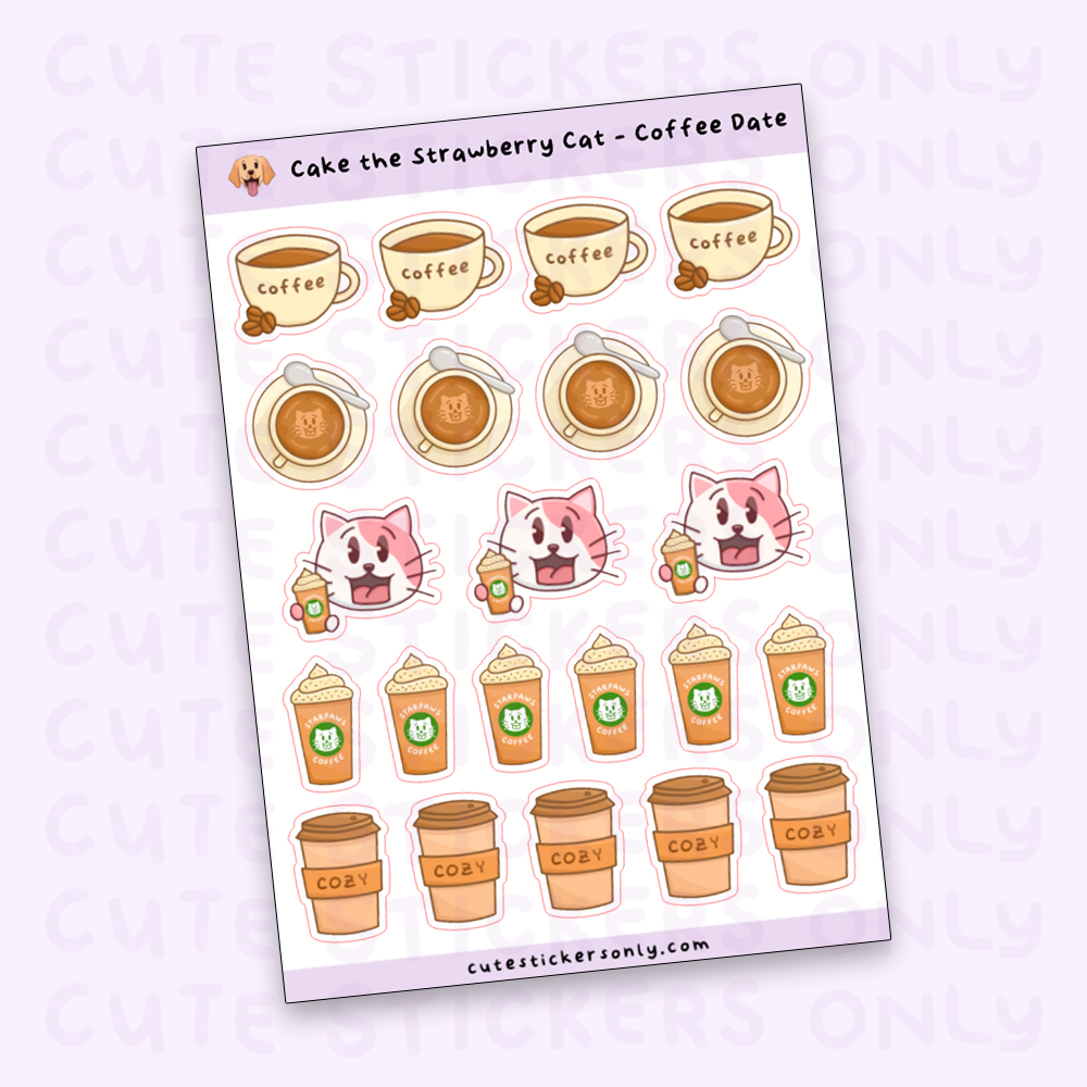 Coffee Date - Joey and Cake Sticker Sheets