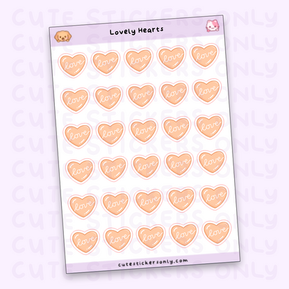 Lovely Hearts - Sticker Sheets