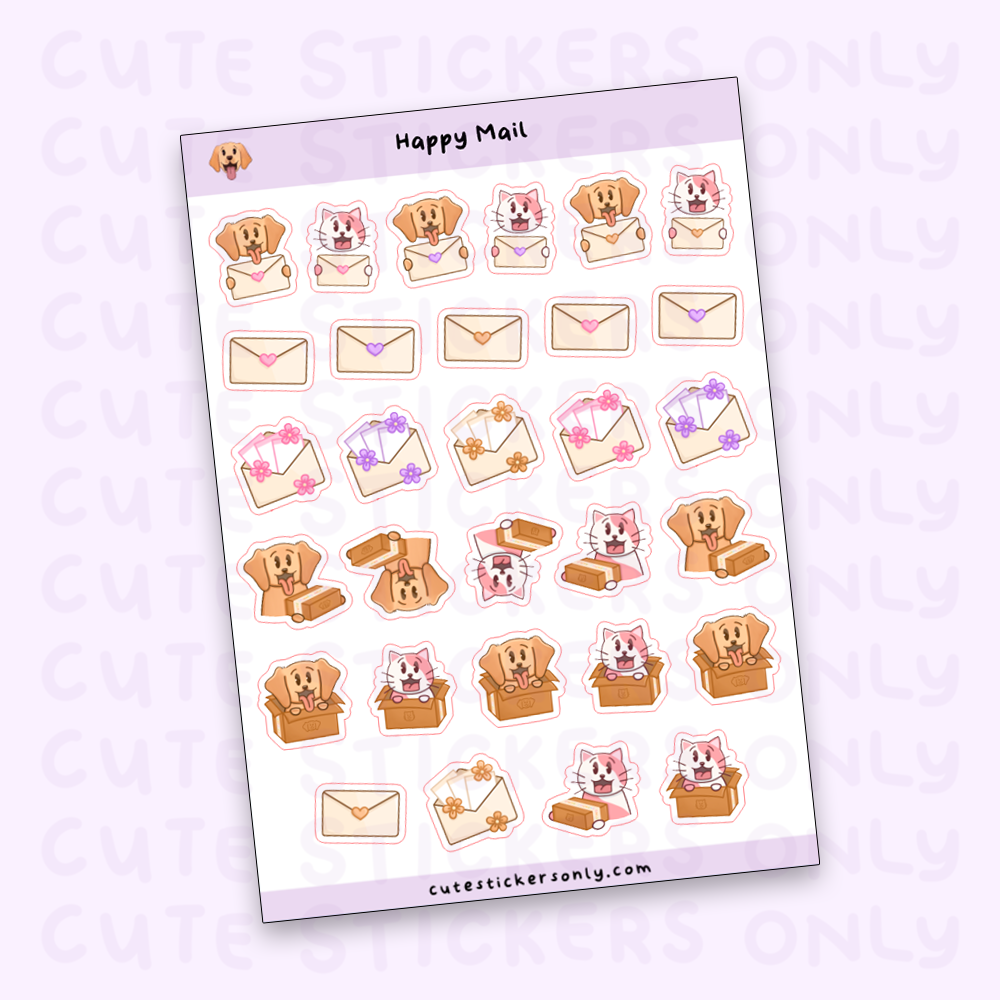 Happy Mail - Joey and Cake Sticker Sheets