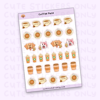 Coffee Date - Joey and Cake Sticker Sheets