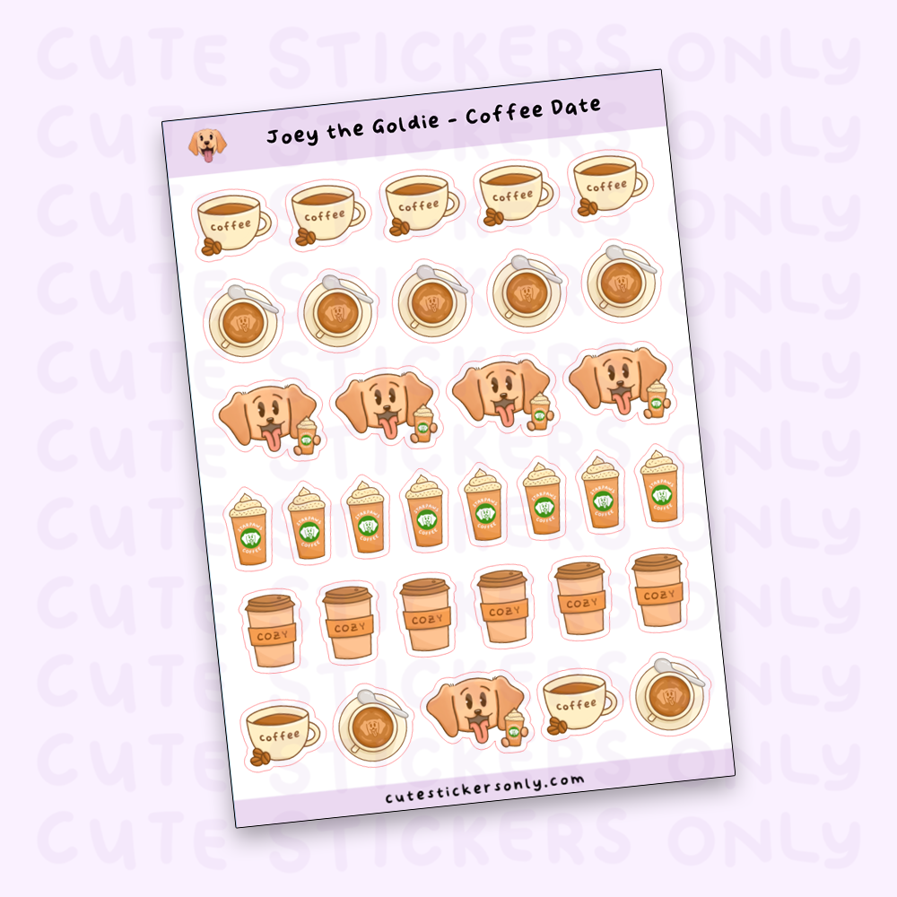 Coffee Date - Joey and Cake Sticker Sheets