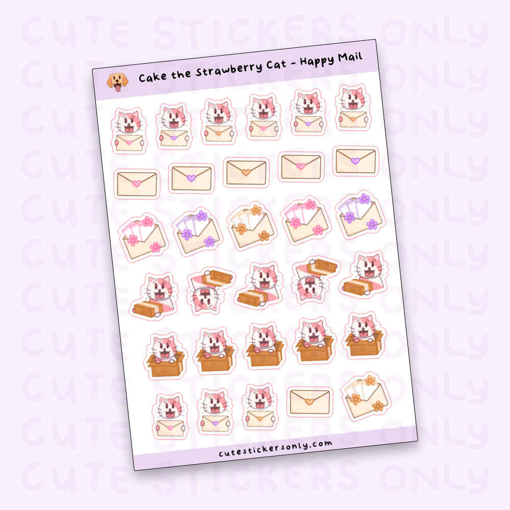 Happy Mail - Joey and Cake Sticker Sheets