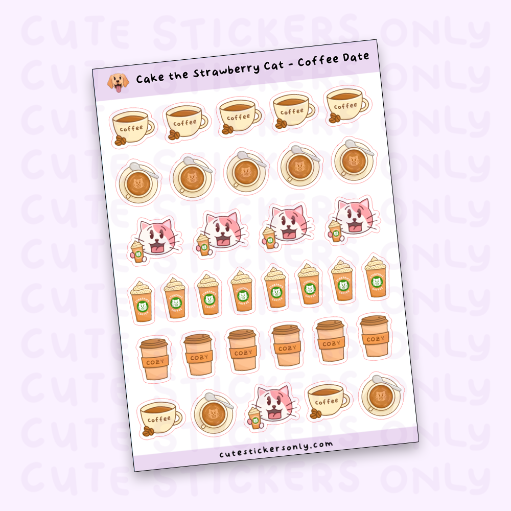 Coffee Date - Joey and Cake Sticker Sheets