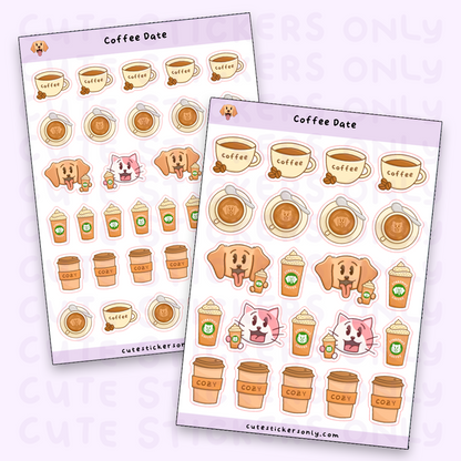 Coffee Date - Joey and Cake Sticker Sheets