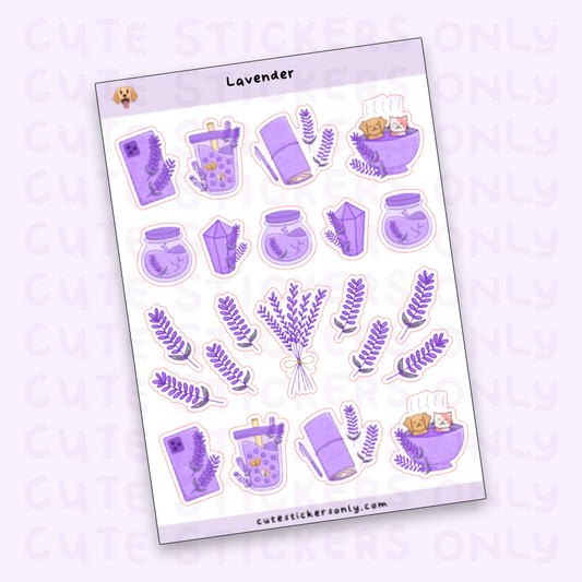 Lavender - Joey and Cake Deco Sticker Sheet