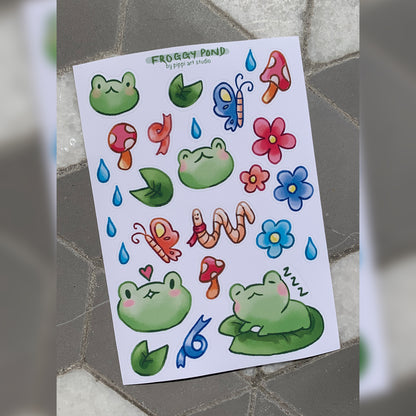Froggy Pond Sticker Sheet
