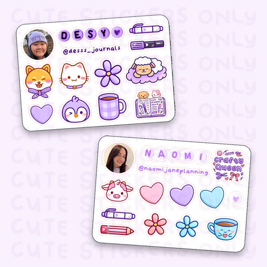 Contact Cards - Mini Sticker Sheets for Planner Meets