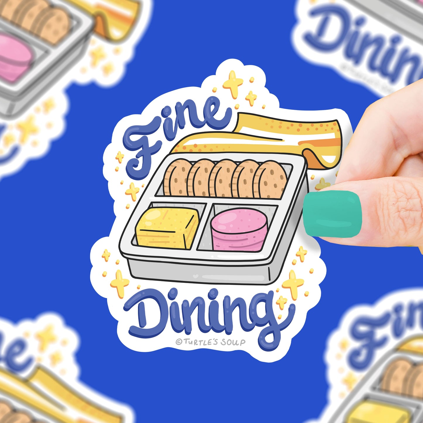 Fine Dining School Lunch 90s Nostalgia Vinyl Sticker