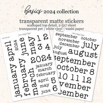 2024 Typeface P.E.T. Sticker Sheet Set