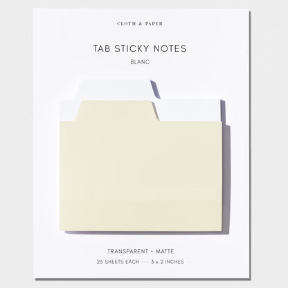 Tab Sticky Notes Set | Blanc