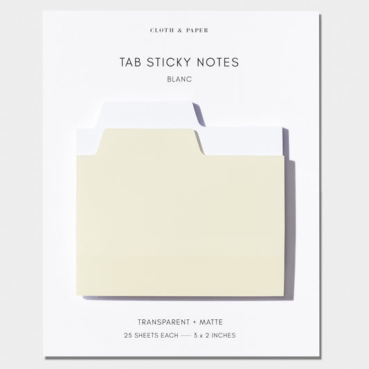 Tab Sticky Notes Set | Blanc