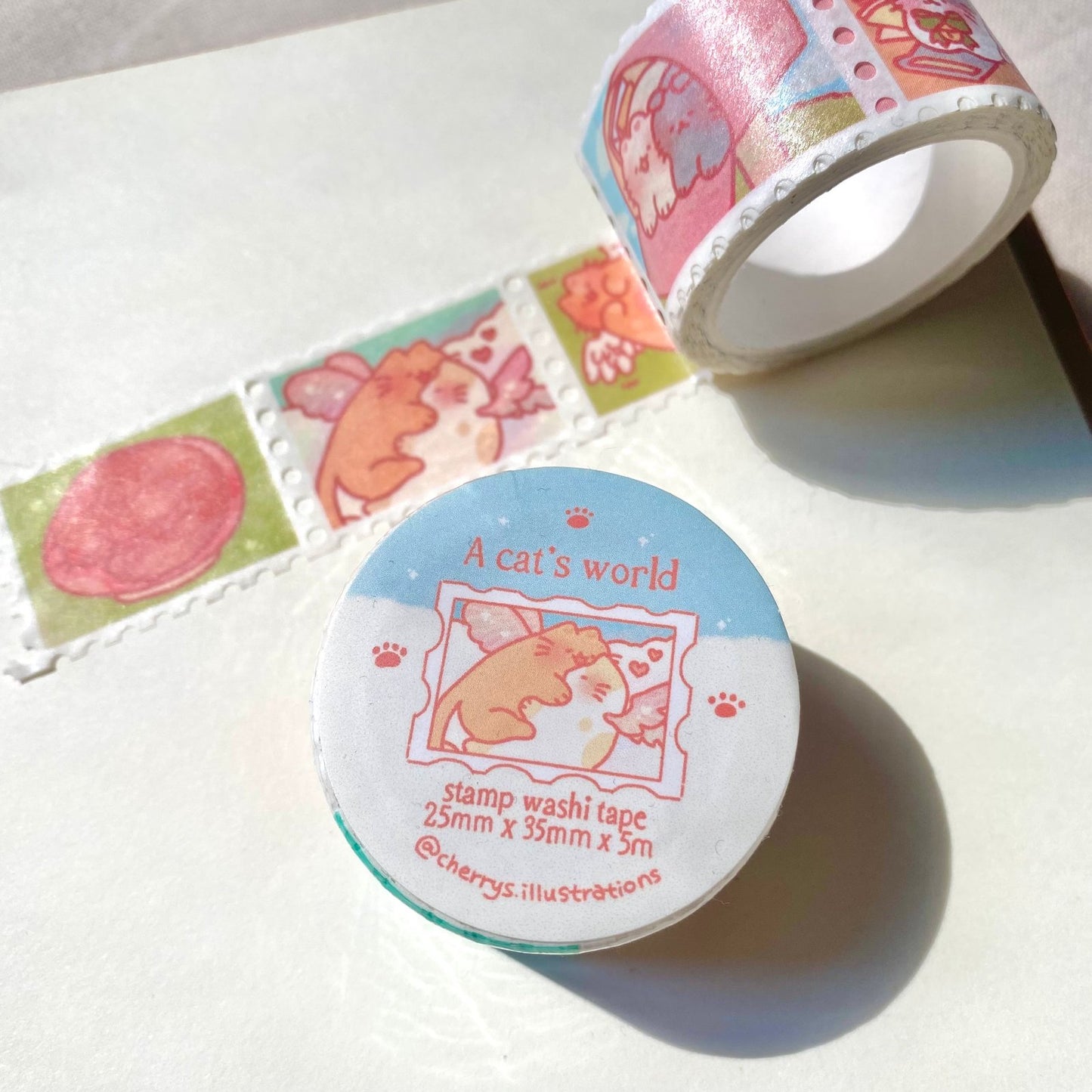 A Cat's World Stamp Washi