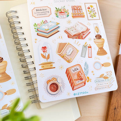 Aesthetic Book - Sticker Sheet