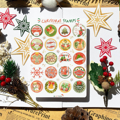 Christmas Stamps - Sticker Sheet