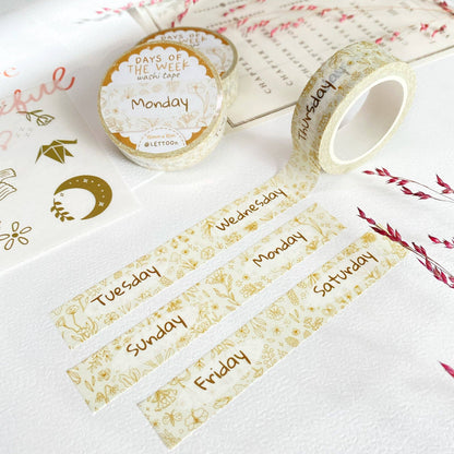 Days Of The Week - Washi Tape