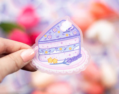 Lavender Cake Clear Sticker