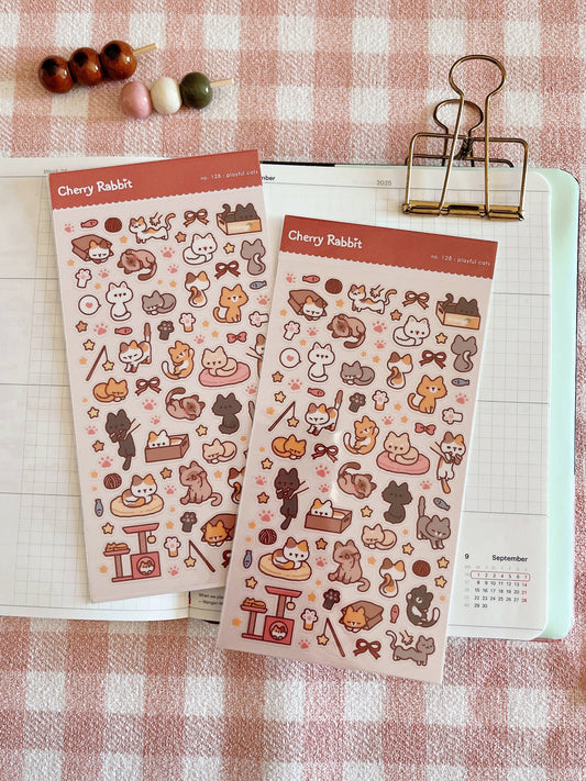 Playful Cats Sticker Sheet