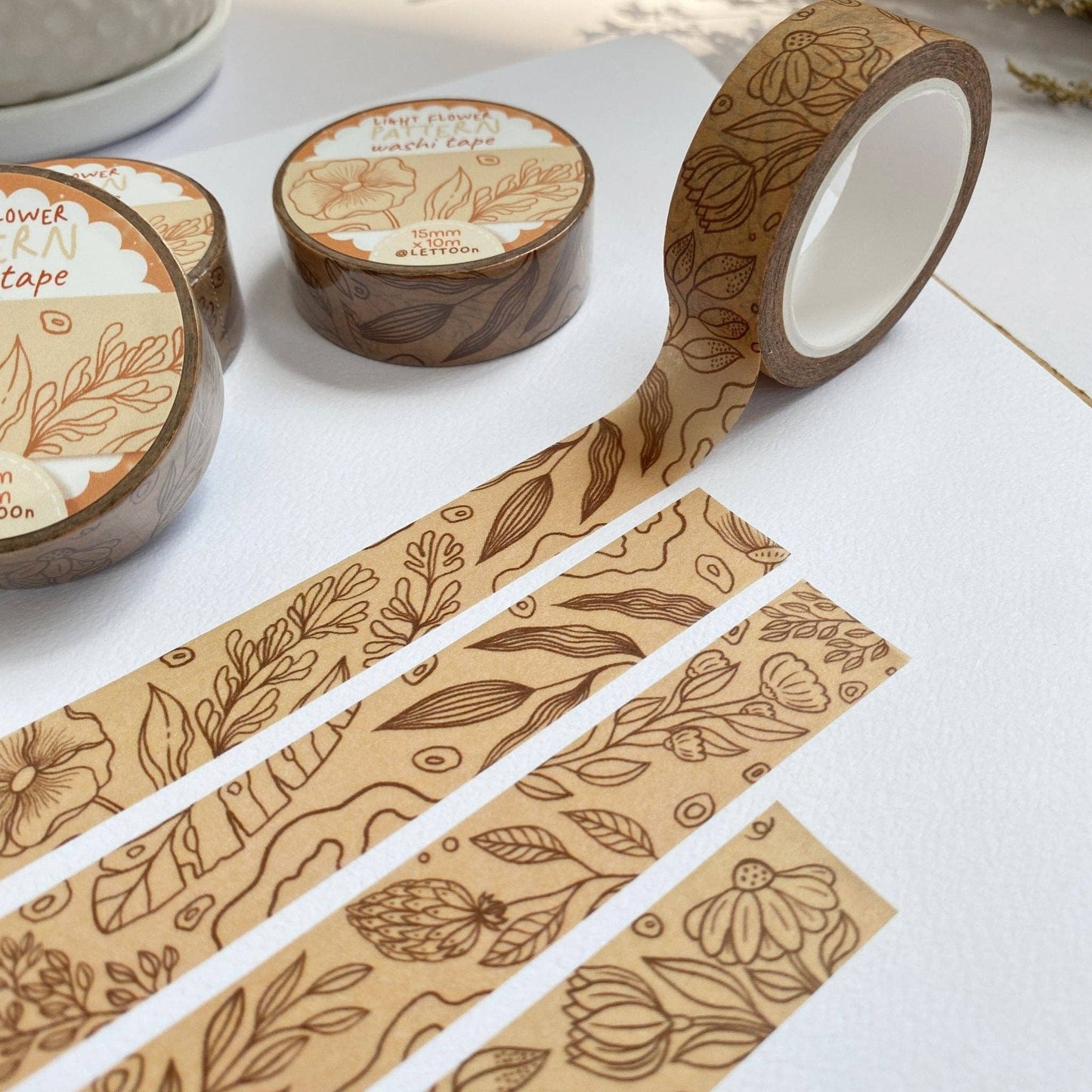 Light Flower Pattern - Washi Tape
