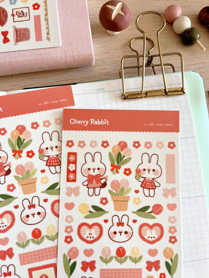 Tulip Rabbit Sticker Sheet