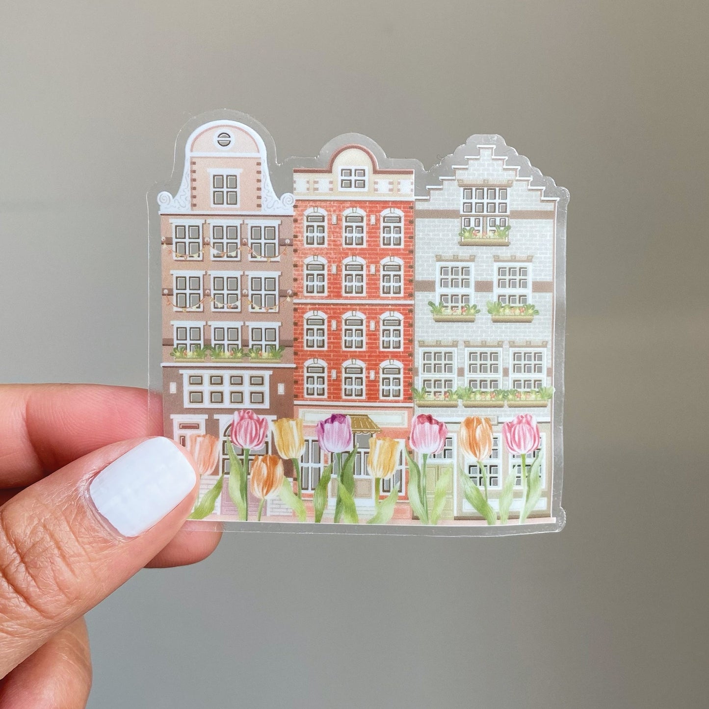 Amsterdam Tulip - Clear Vinyl Sticker