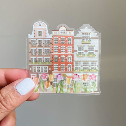 Amsterdam Tulip - Clear Vinyl Sticker
