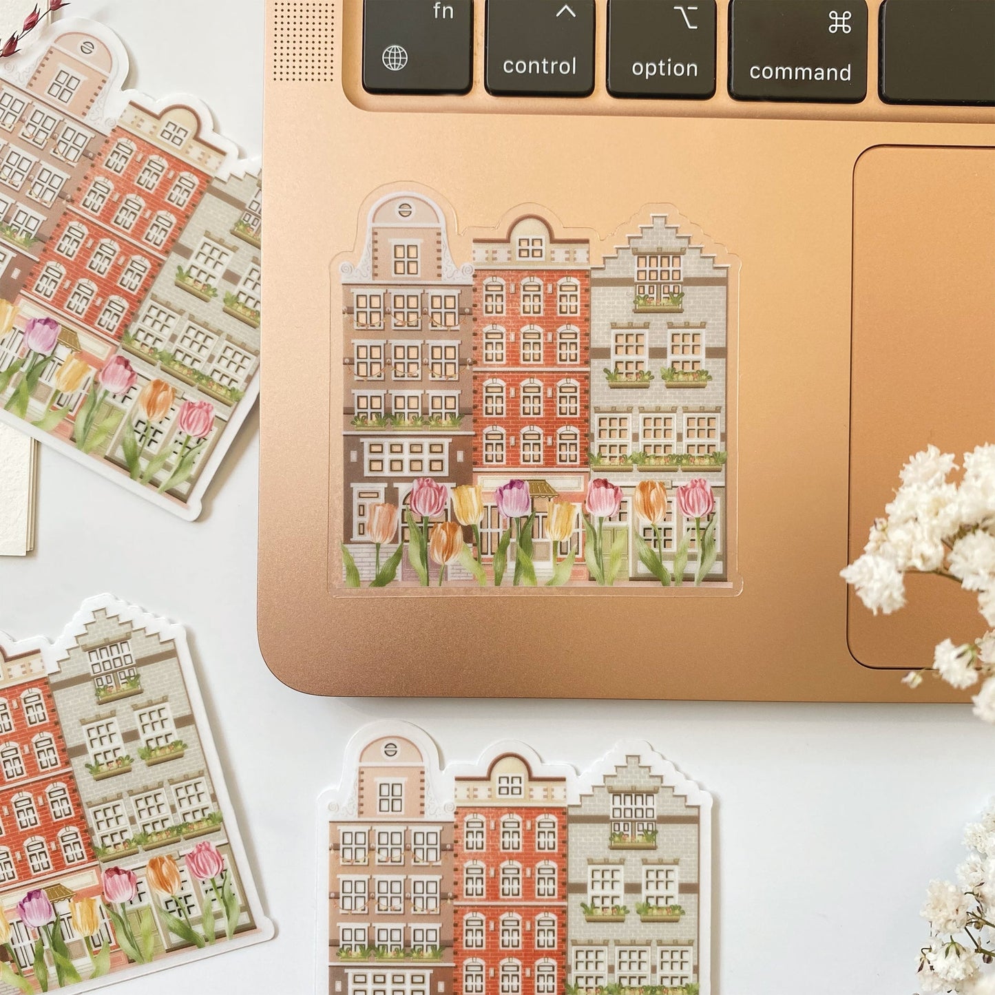 Amsterdam Tulip - Clear Vinyl Sticker