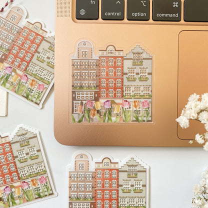 Amsterdam Tulip - Clear Vinyl Sticker
