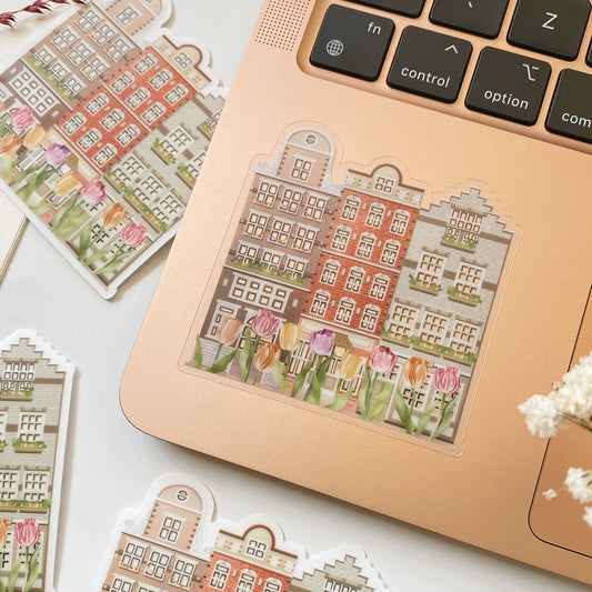 Amsterdam Tulip - Clear Vinyl Sticker