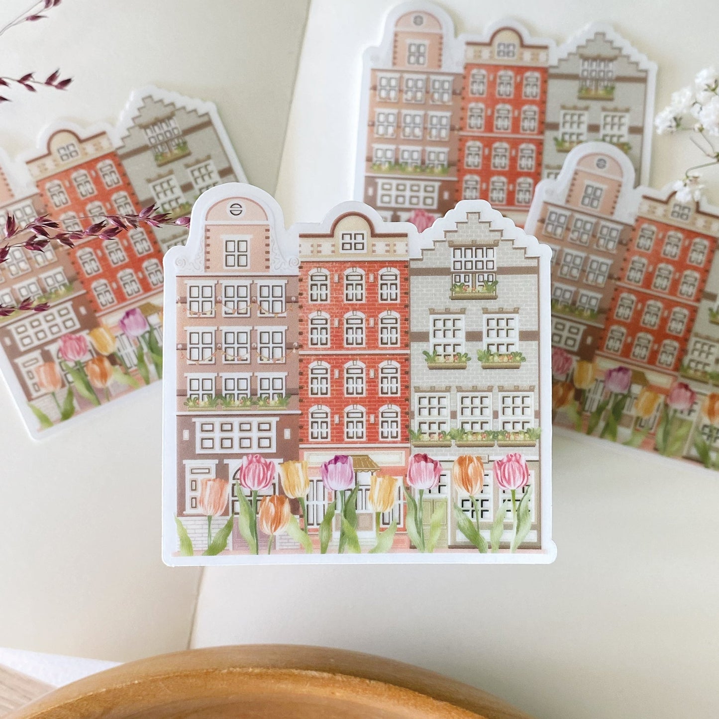 Amsterdam Tulip - Clear Vinyl Sticker