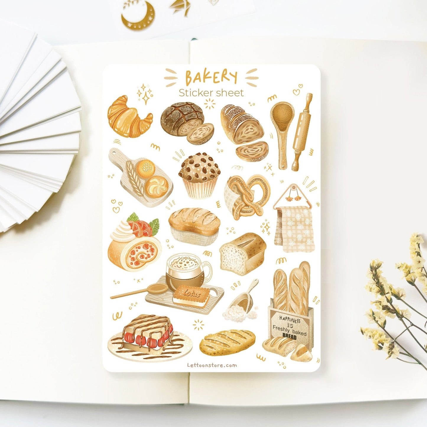 Coffee + Bakery - Semi-Transparent Sticker Sheets