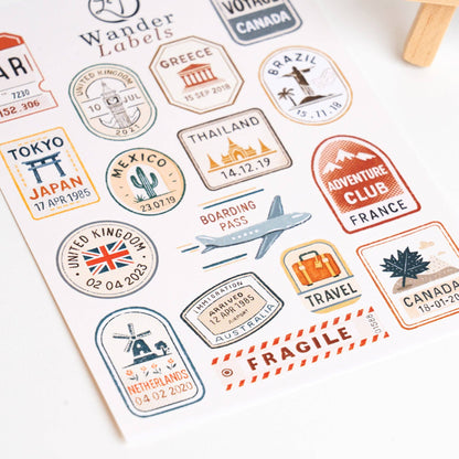 Wander Labels - Sticker Sheet