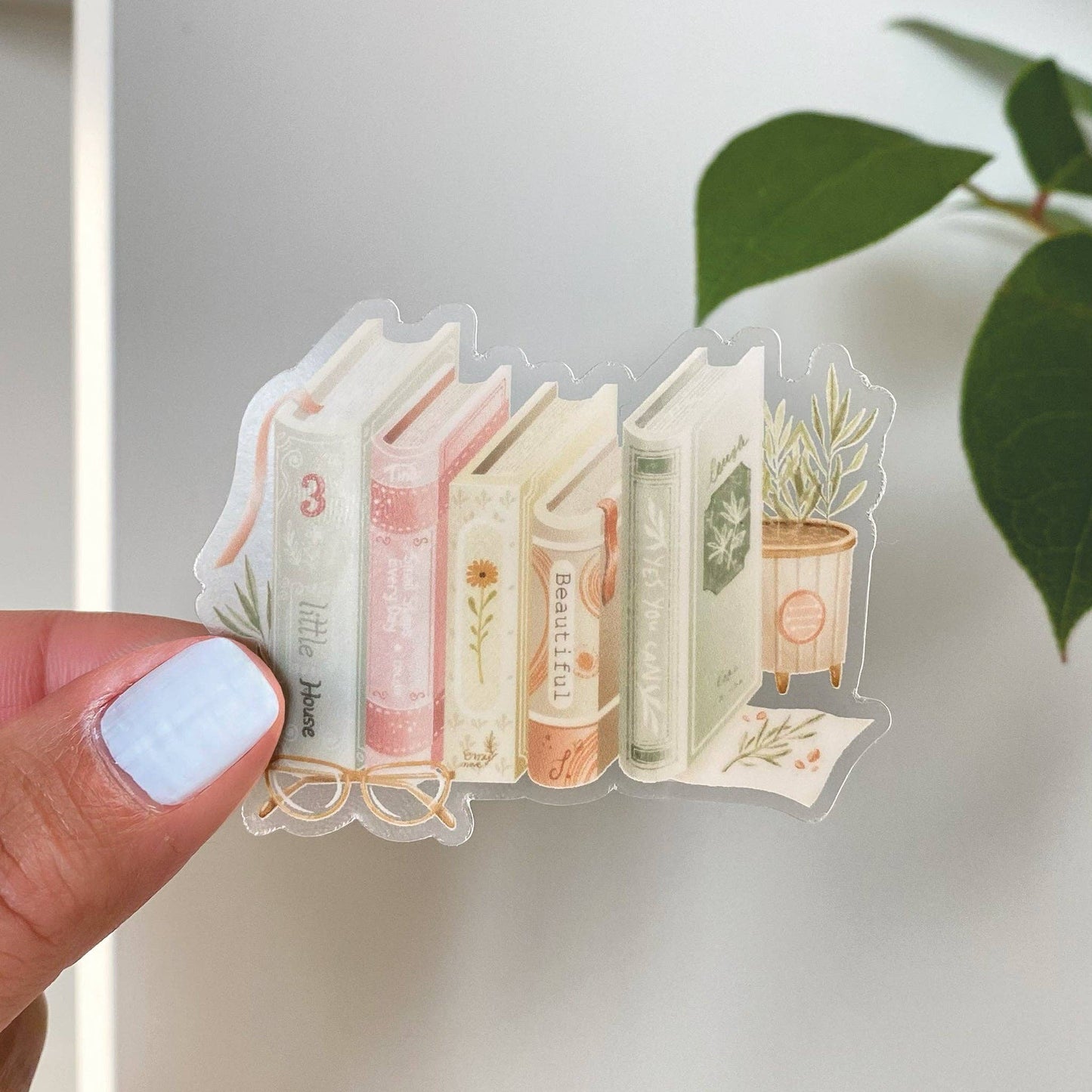 Bookworm - Clear Vinyl Sticker