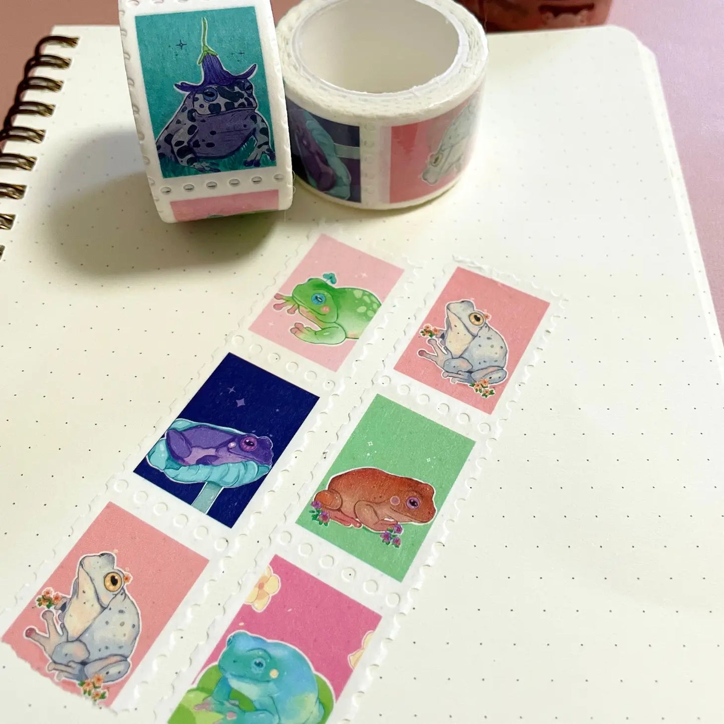 Cute Frog Stamp Washi Tape