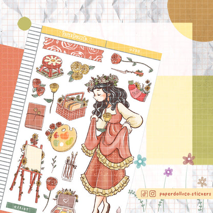 Artist | The Pretty Petal | C298 Sticker Sheet