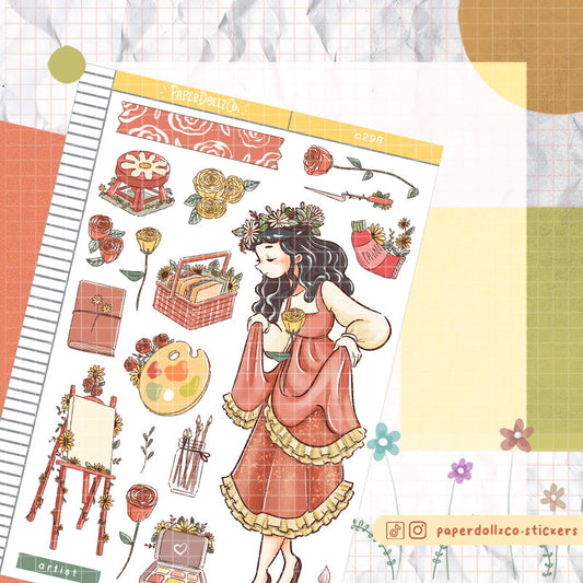 Artist | The Pretty Petal | C298 Sticker Sheet