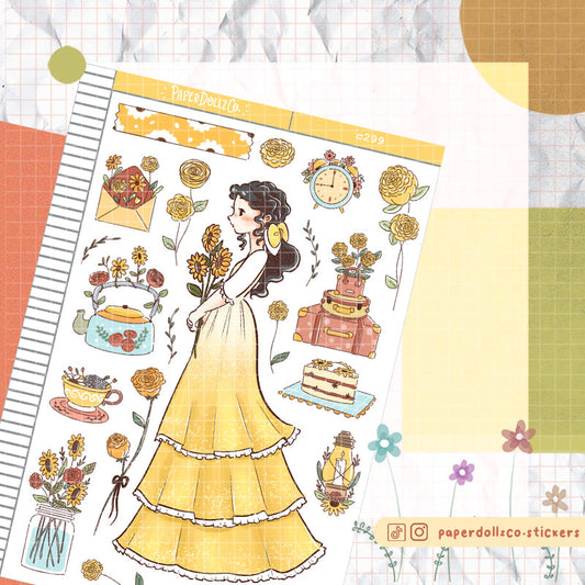 Vintage | The Pretty Petal | C299 Sticker Sheet