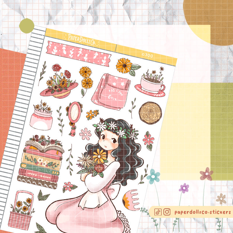 Blush | The Pretty Petal | C300 Sticker Sheet
