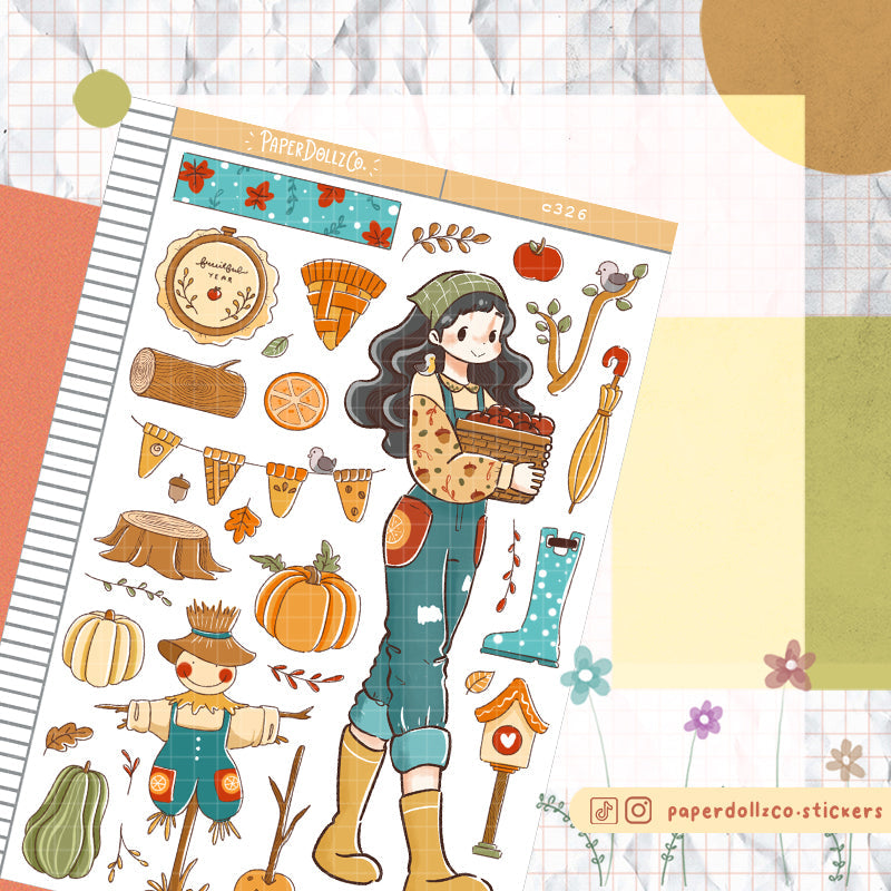 Robin | Birds of Autumn | C326 Sticker Sheet