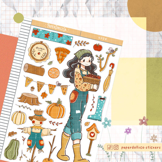 Robin | Birds of Autumn | C326 Sticker Sheet