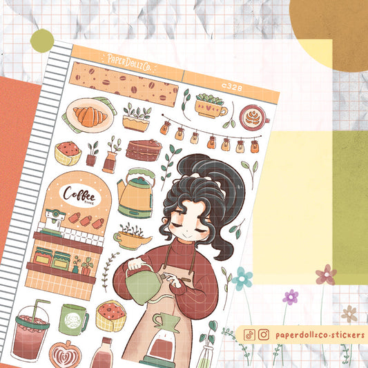 Coffee Shop | True Passion | C328 Sticker Sheet